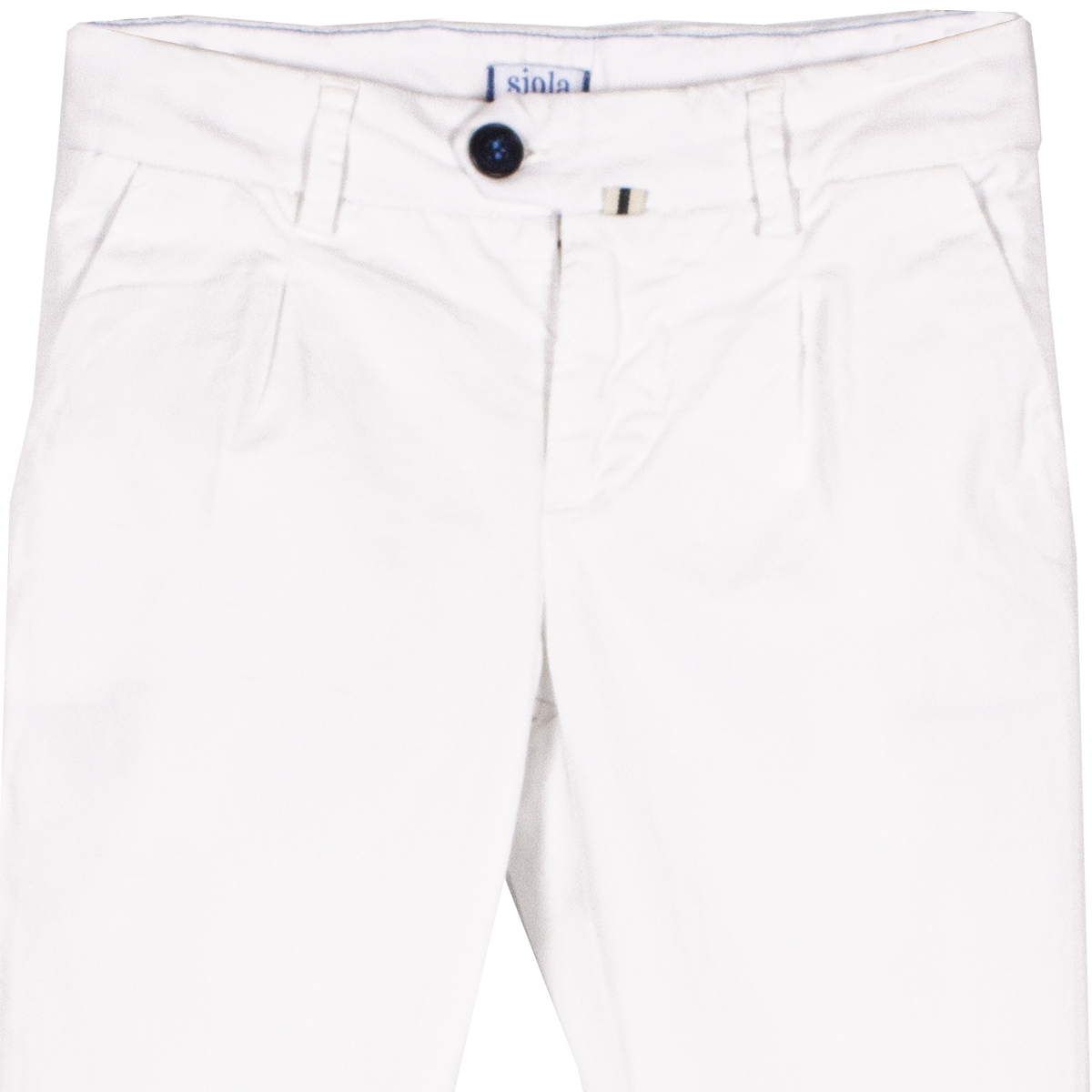 Shop Siola Solid White Trousers In Bianco