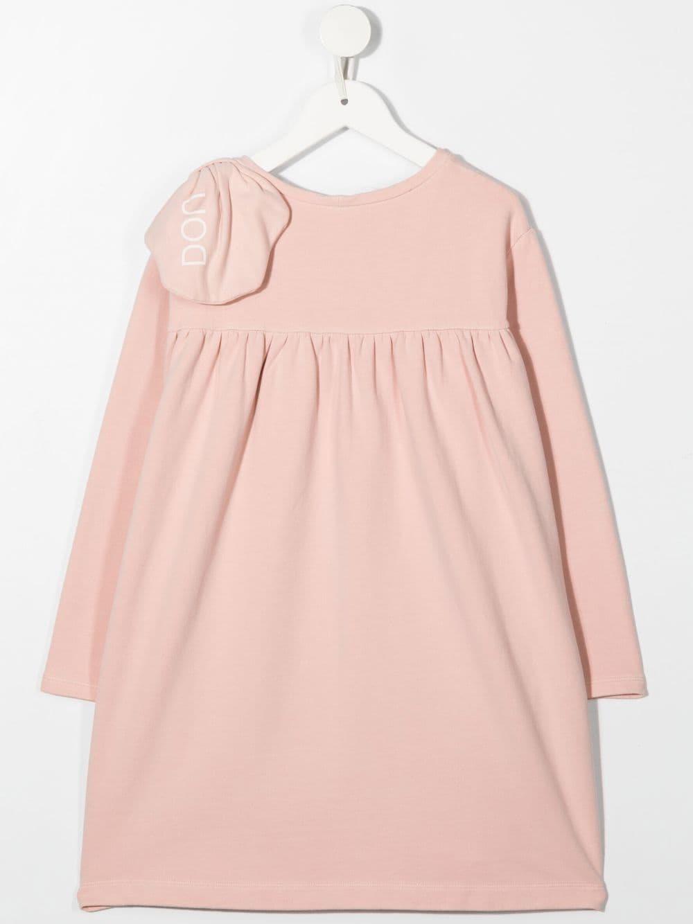 Shop Douuod Dress With Bow In Rosa