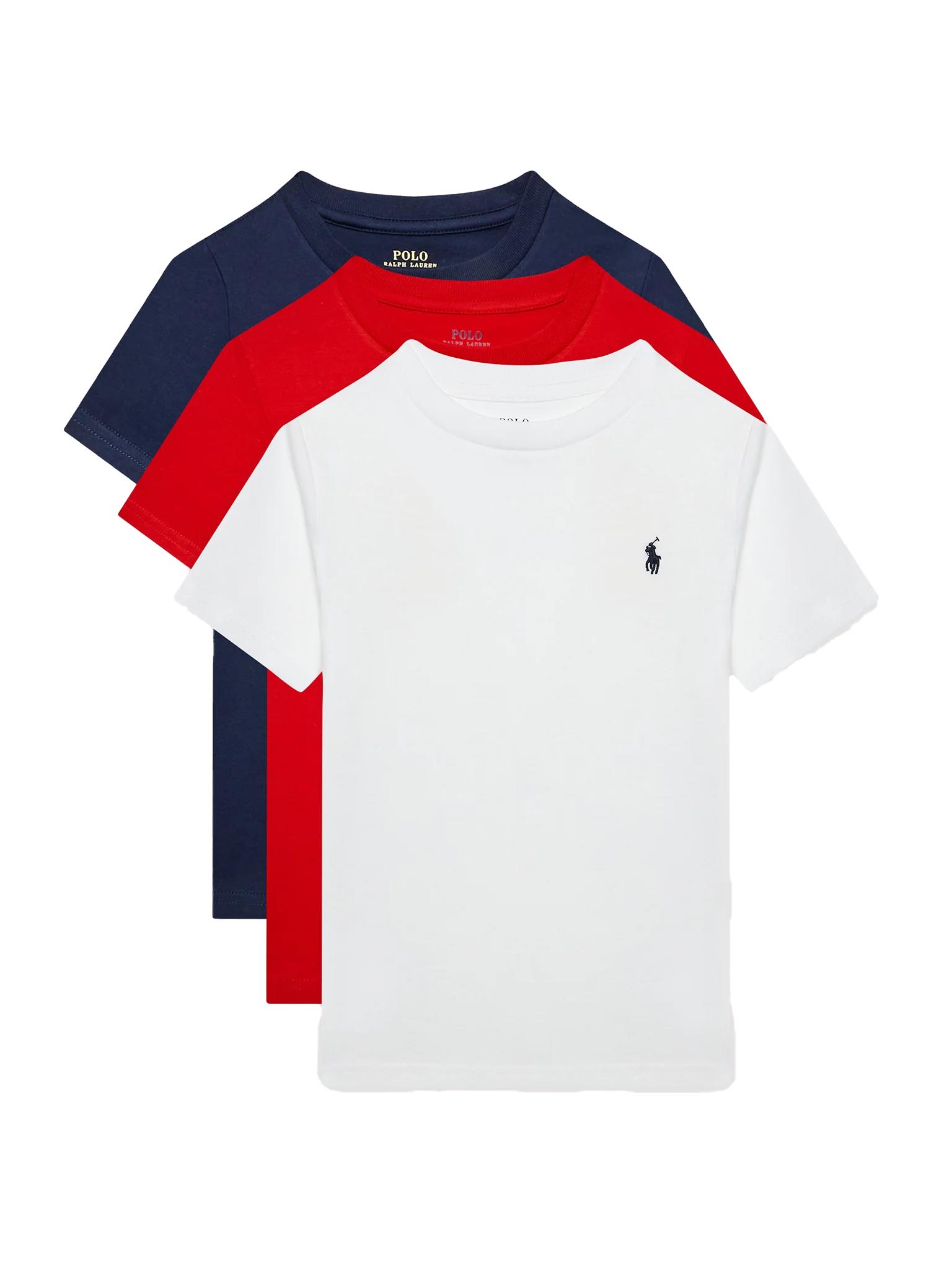 Shop Ralph Lauren Tri-pack T-shirt With Logo In Multicolor