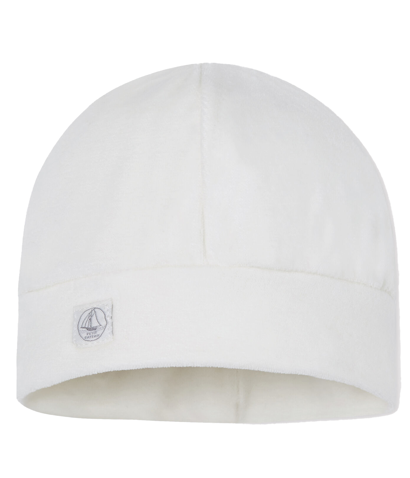 Petit Bateau Babies' Hat With Logo In Bianco