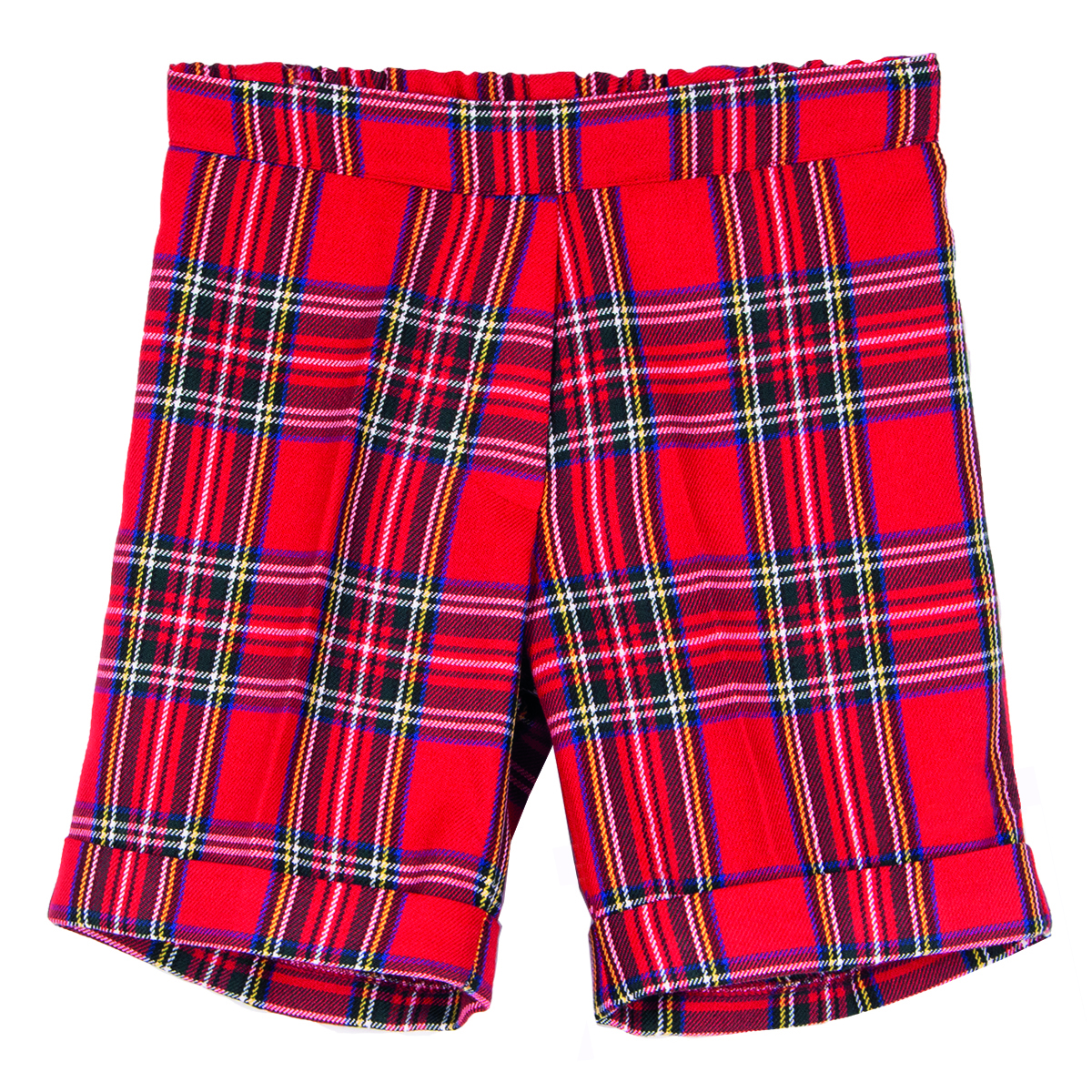 Siola Check Tailored Shorts In Rosso