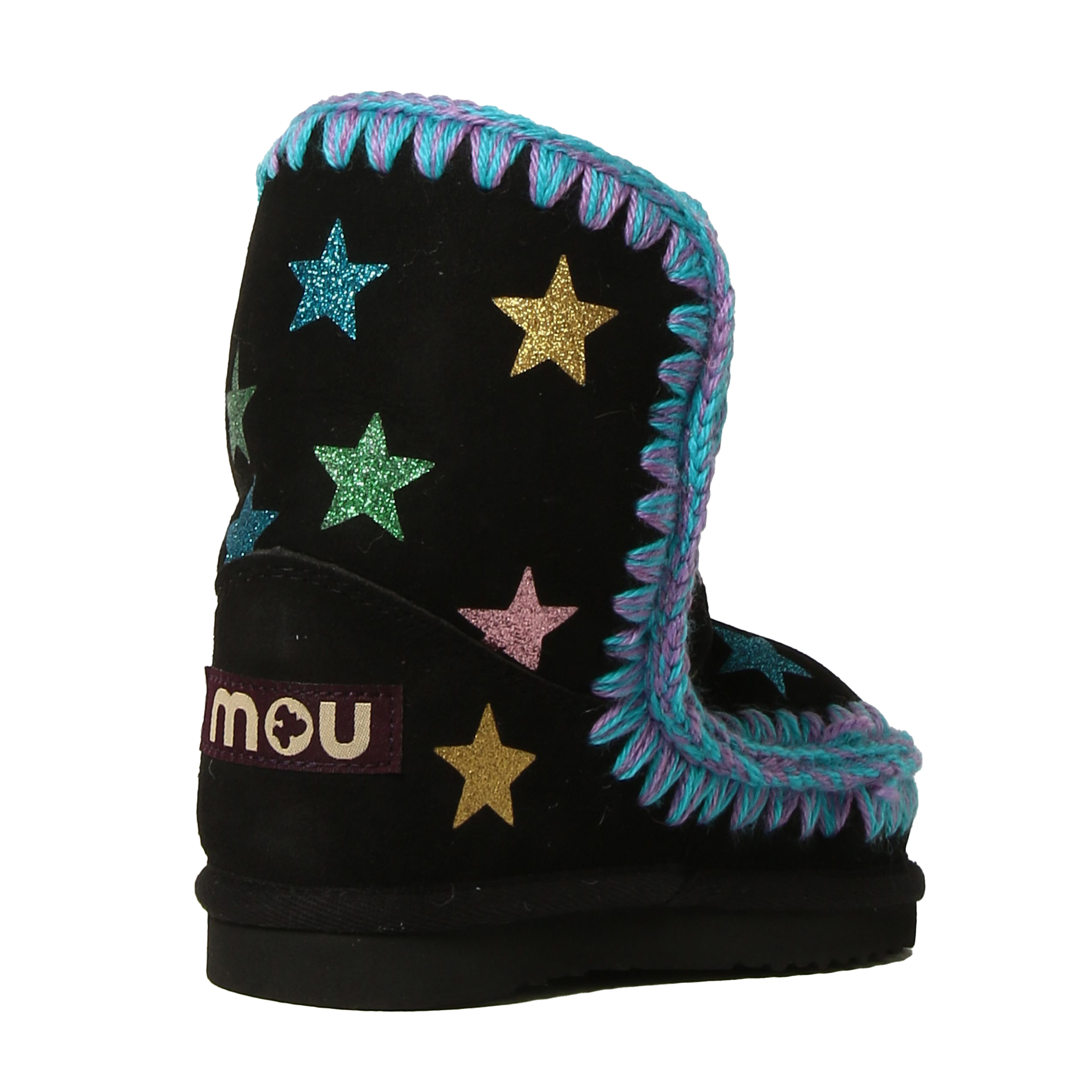Shop Mou Eskimo Boots With Stars In Nero