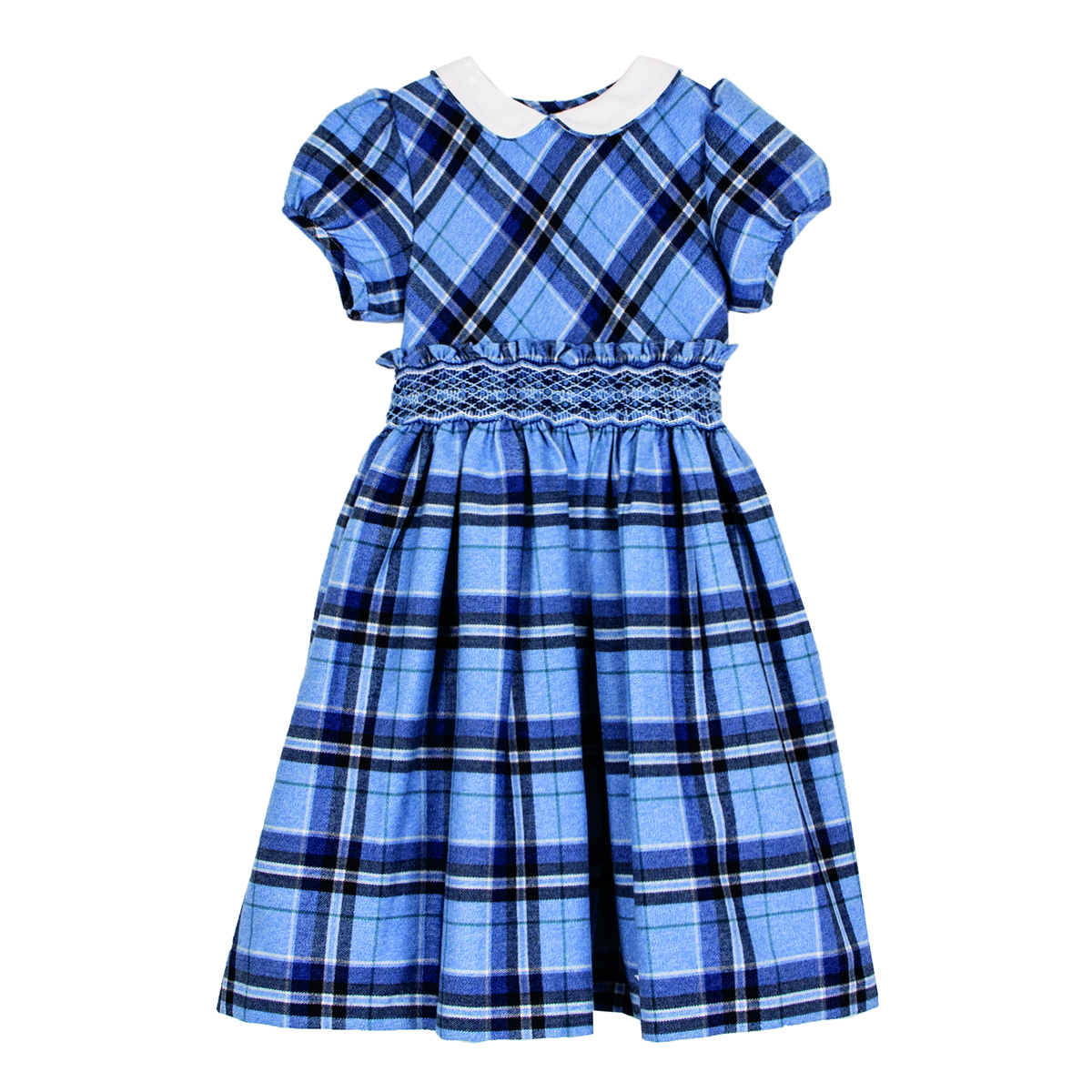 Siola Kids' Blue Checked Dress