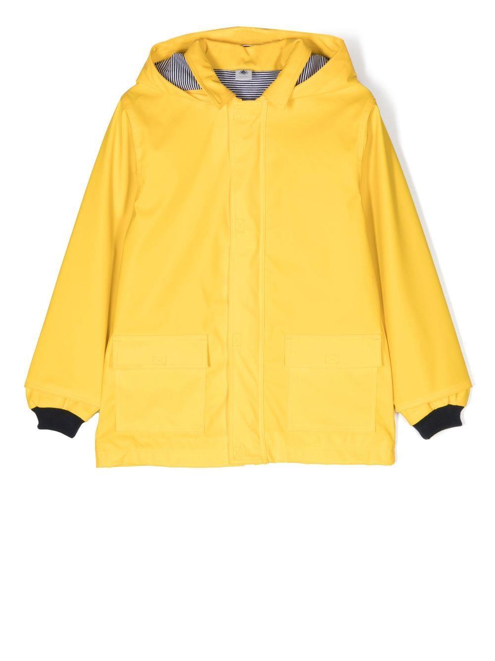 Petit Bateau Cire Hooded Jacket In Giallo