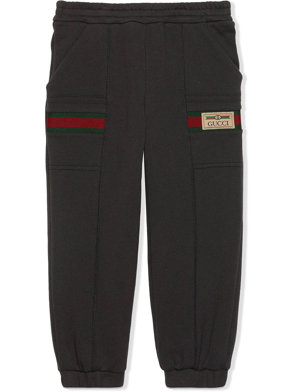 Gucci Kids' Trousers With Elastic At The Ankles In Grigio