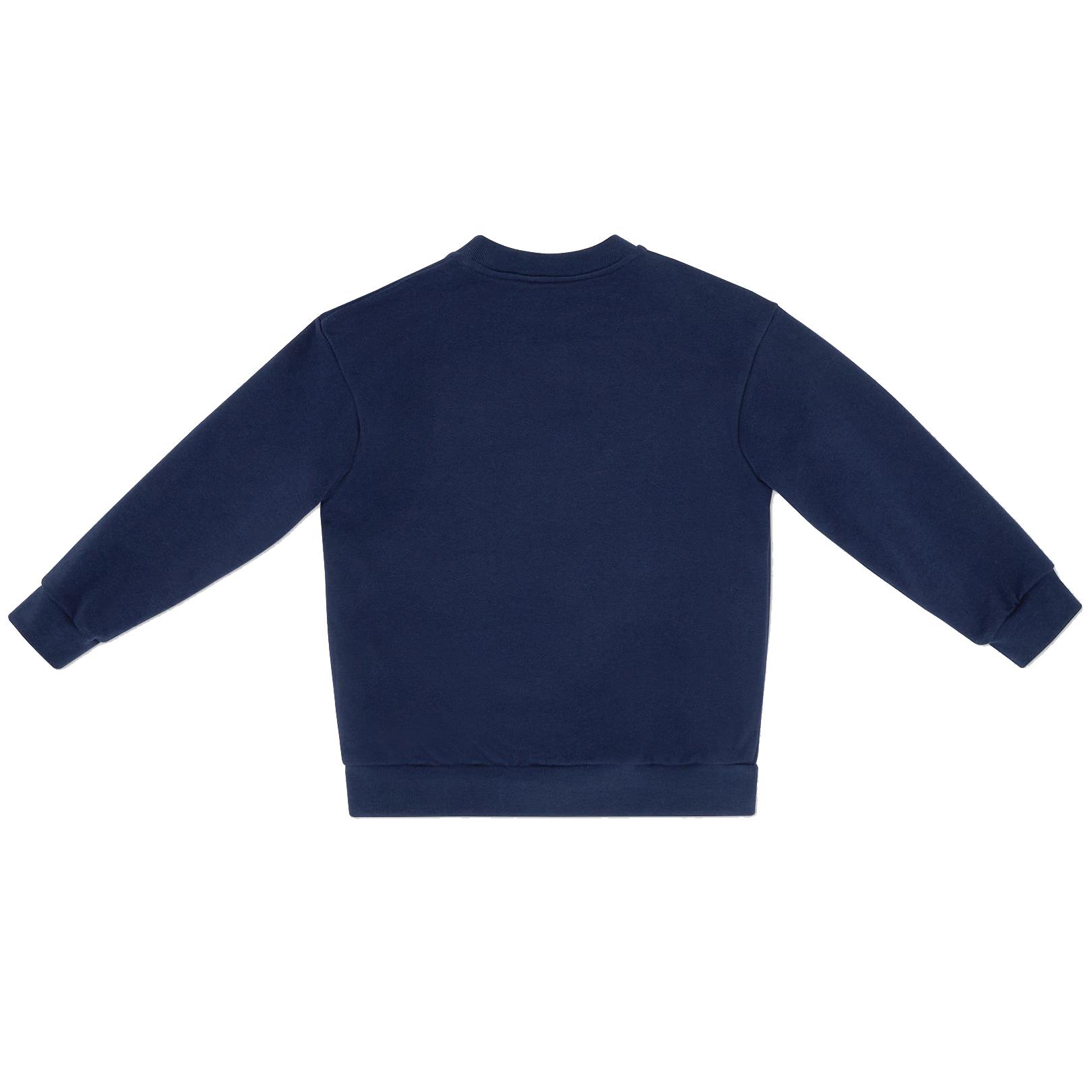 Shop Fendi Sweatshirt With Patchwork Logo In Blu