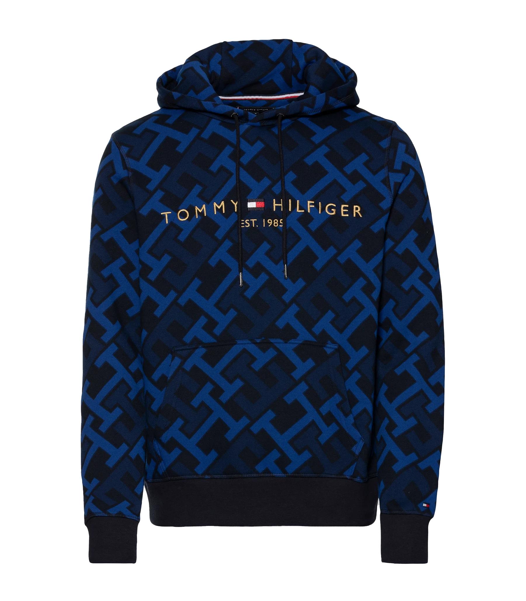 Tommy Hilfiger Junior Kids' Sweatshirt With Tone-on-tone Monogram In Blu