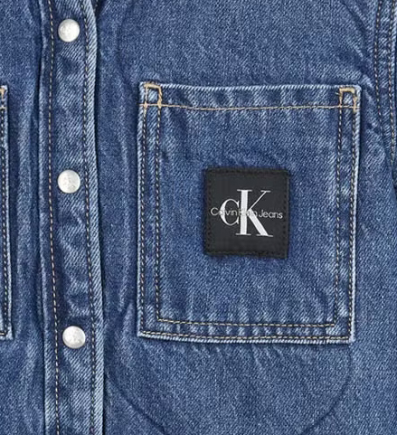 Shop Calvin Klein Junior Shirt Jacket In Jeans