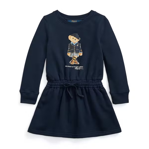 Ralph Lauren Kids' Dress With Front Logo In Blu