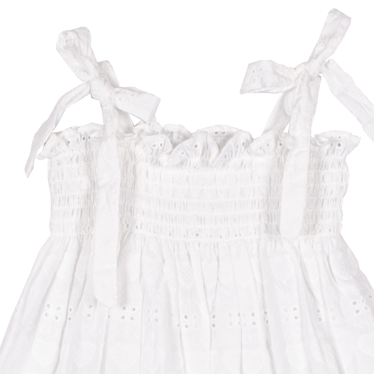Shop Siola Sangallo Dress In Bianco