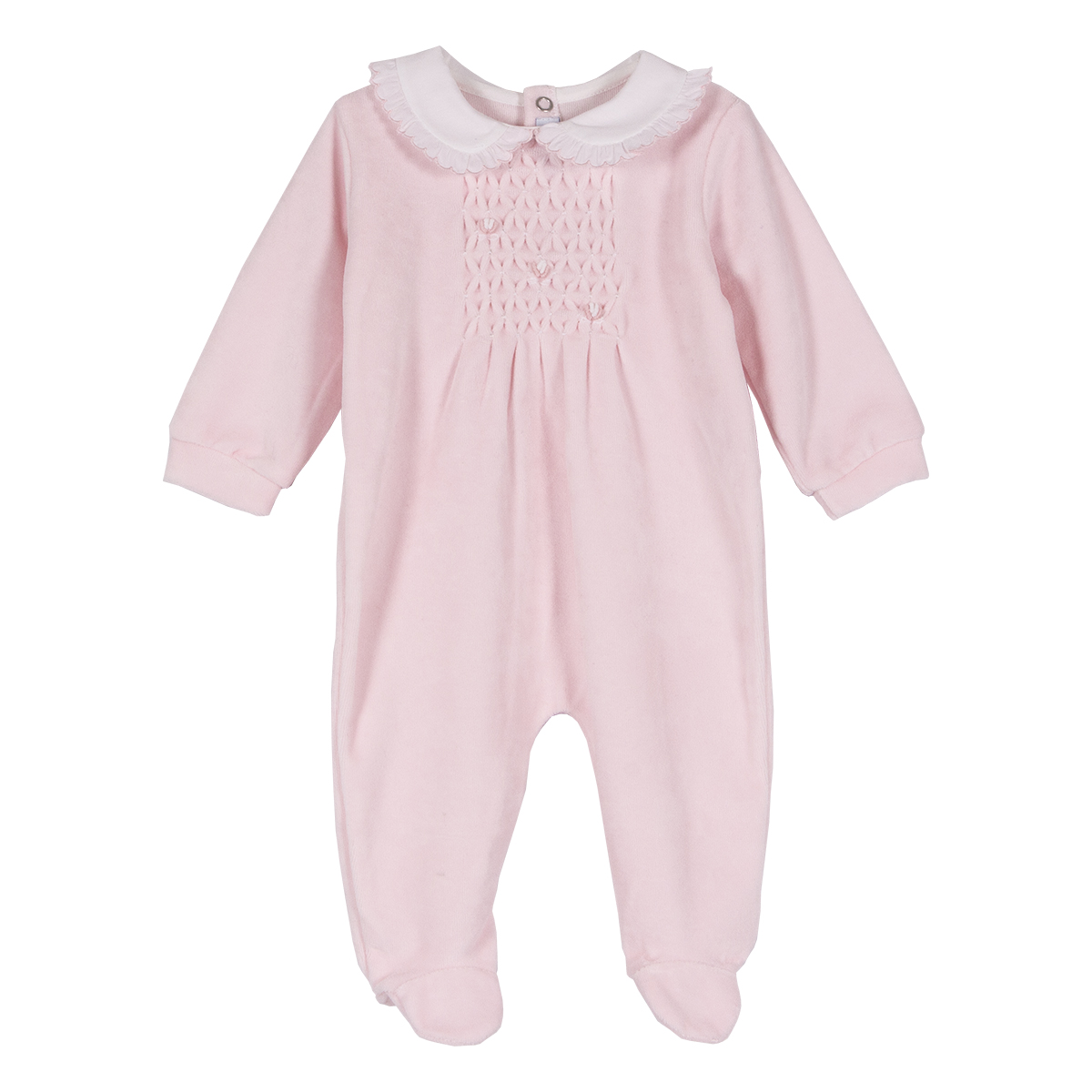Siola Babies' Onesie With Front Embroidery In Rosa