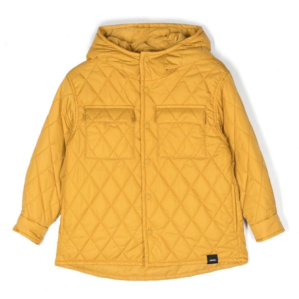 Aspesi Yellow Quilted Jacket In Giallo