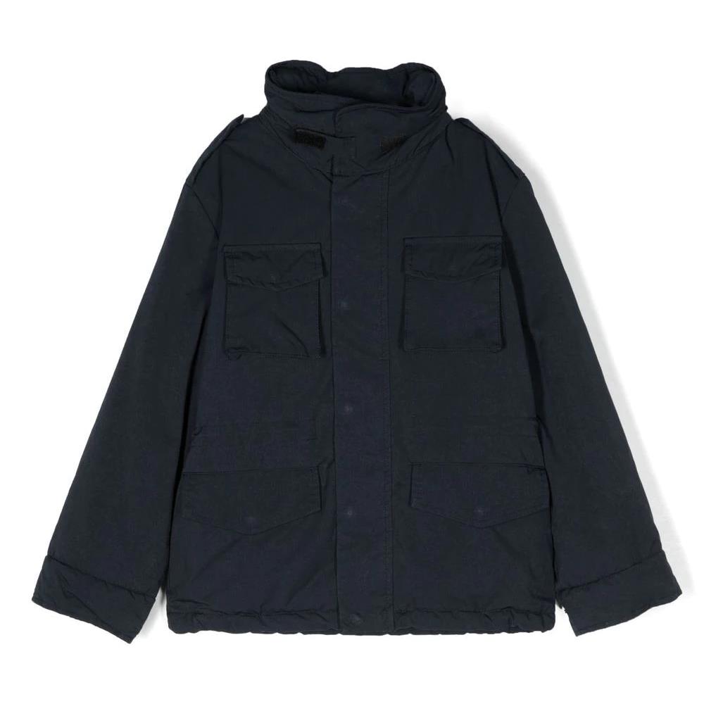 Aspesi Jacket With Double Pockets In Blu