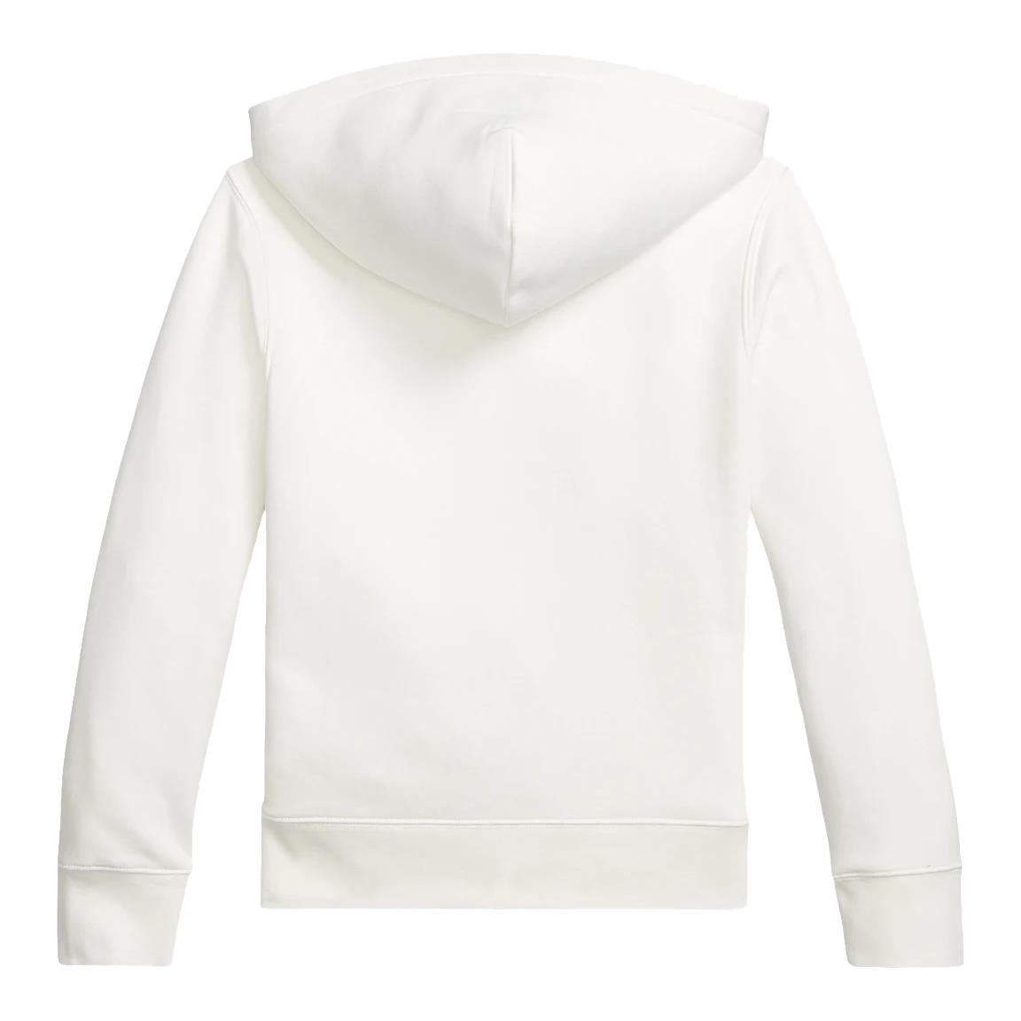 Shop Ralph Lauren Sweatshirt With Hood And Logo In Bianco