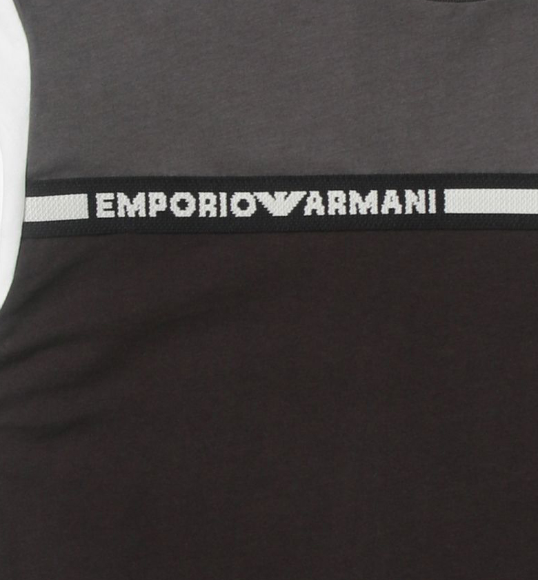 Shop Armani Junior T-shirt With Logoed Band In Marrone