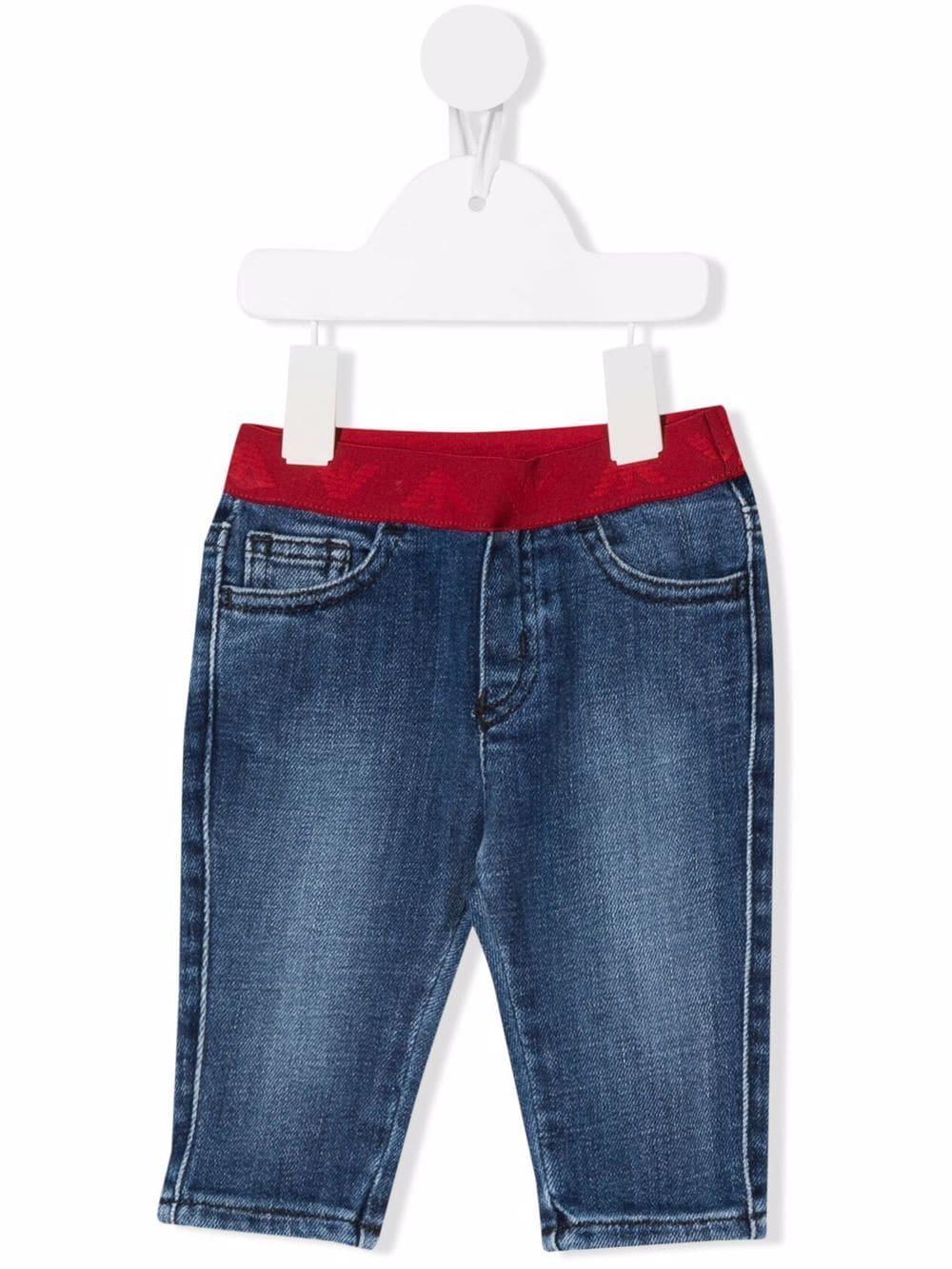 Armani Junior Babies' Jeans With Red Elastic