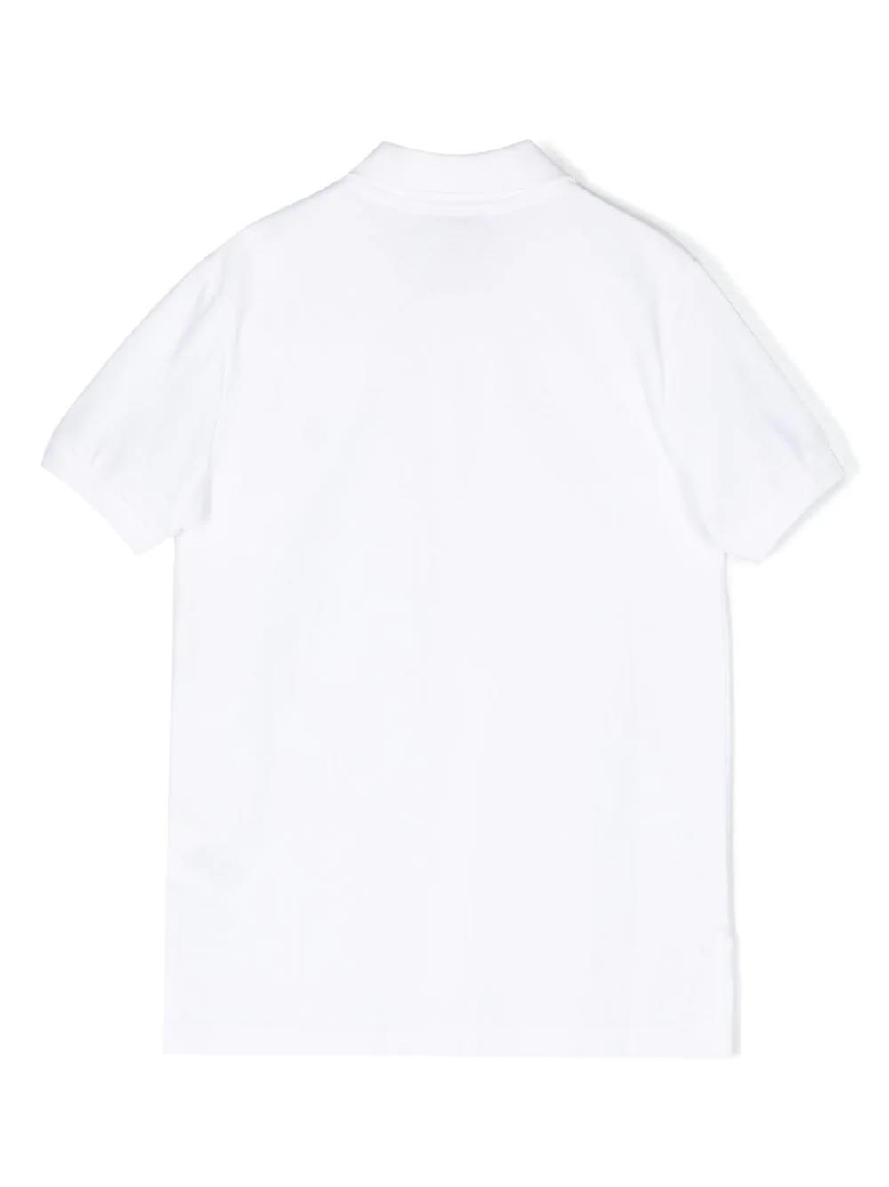 Shop Ralph Lauren White Polo With Blue Logo In Bianco