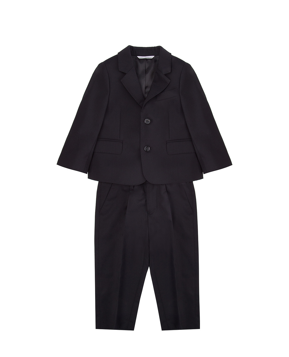 Dolce & Gabbana Blue Suit For Baby Boy In Nero
