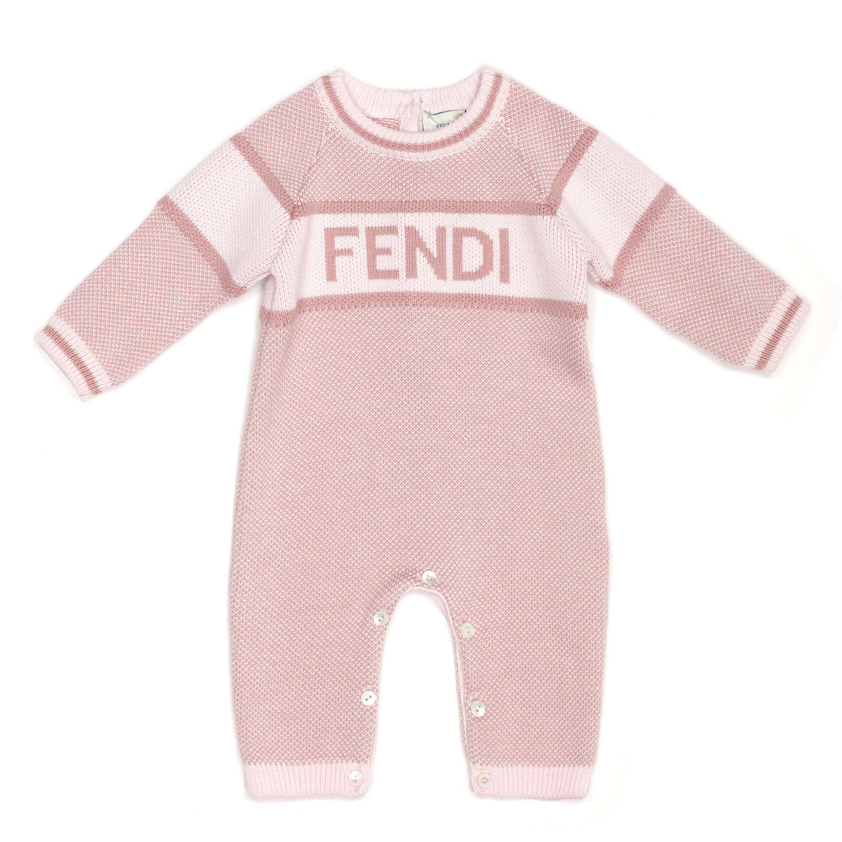 Fendi Babies' Onesie With Logo In Rosa