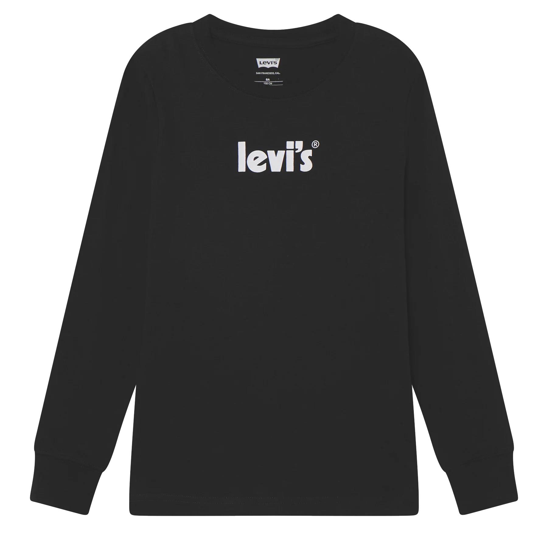 Levi&#039;s Kids' Long-sleeved T-shirt In Nero