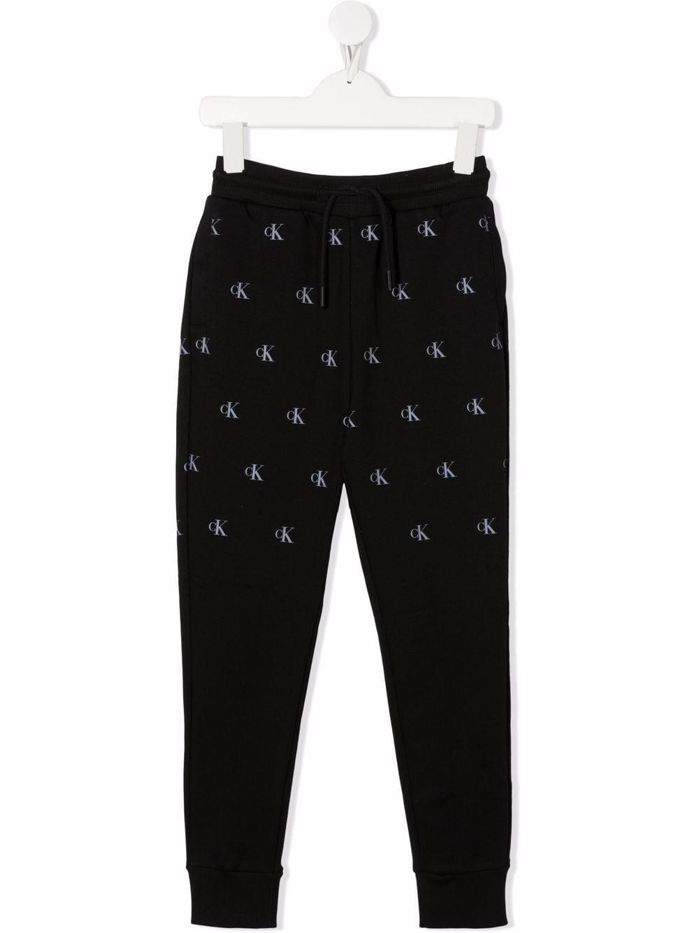Calvin Klein Junior Drawstring Trousers In Nero