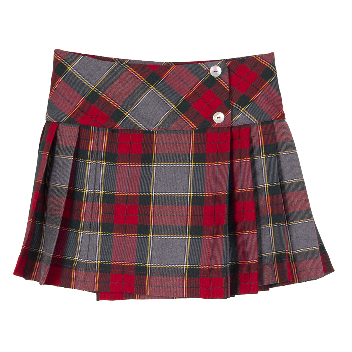 Siola Kids' Pleated Skirt In Grigio