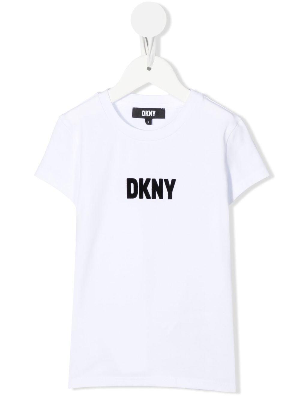 DKNY T-SHIRT WITH EMBOSSED LOGO
