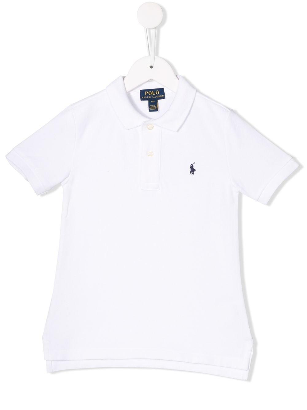 Polo Ralph Lauren Boy's Logo Short-sleeve Polo Shirt, Sizes 3m-24m In Bianco