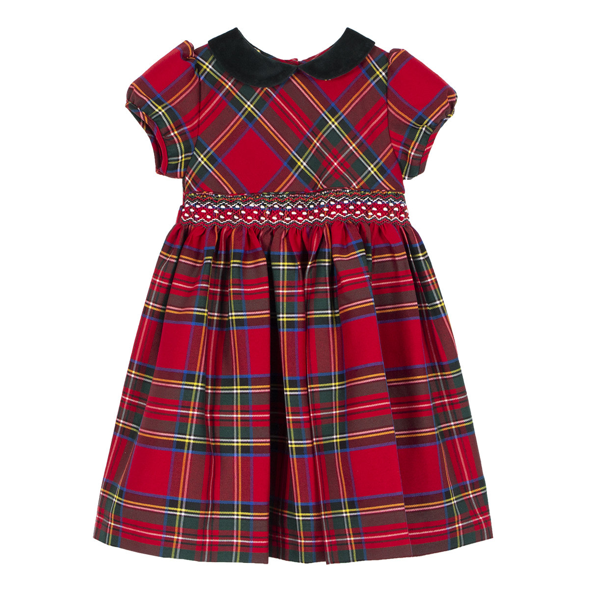 Siola Kids' Dress With Tartan Pattern In Rosso