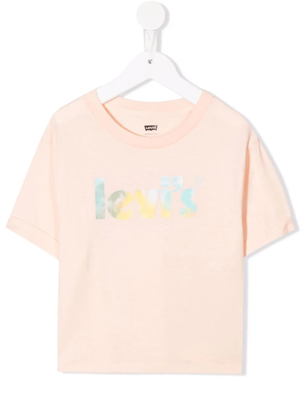 Levi&#039;s Kids' Peach Pink Cropped T-shirt In Rosa