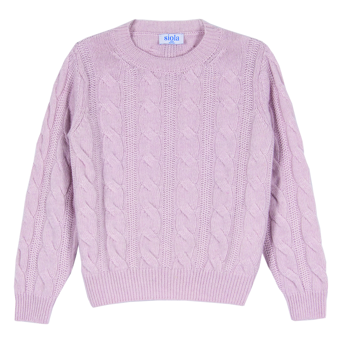 Siola Kids' Cable Sweater In Rosa