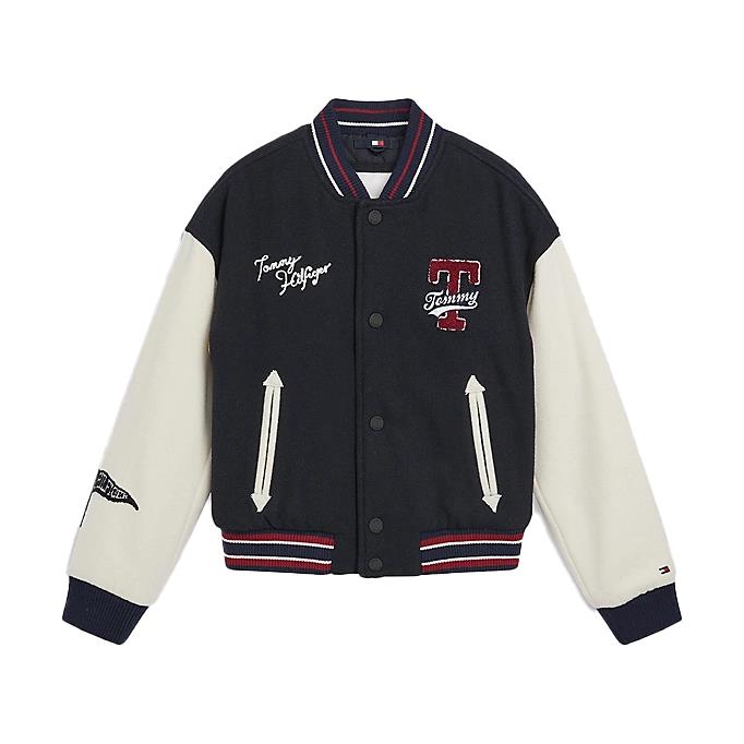 Tommy Hilfiger Junior Kids' Jacket With Back Logo In Blu