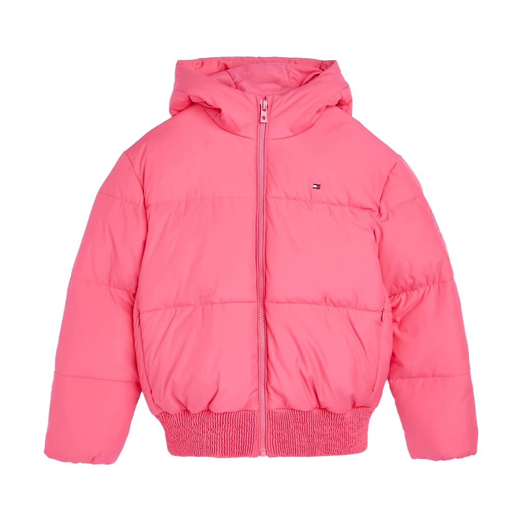 Tommy Hilfiger Junior Kids' Padded Jacket With Hood In Rosa