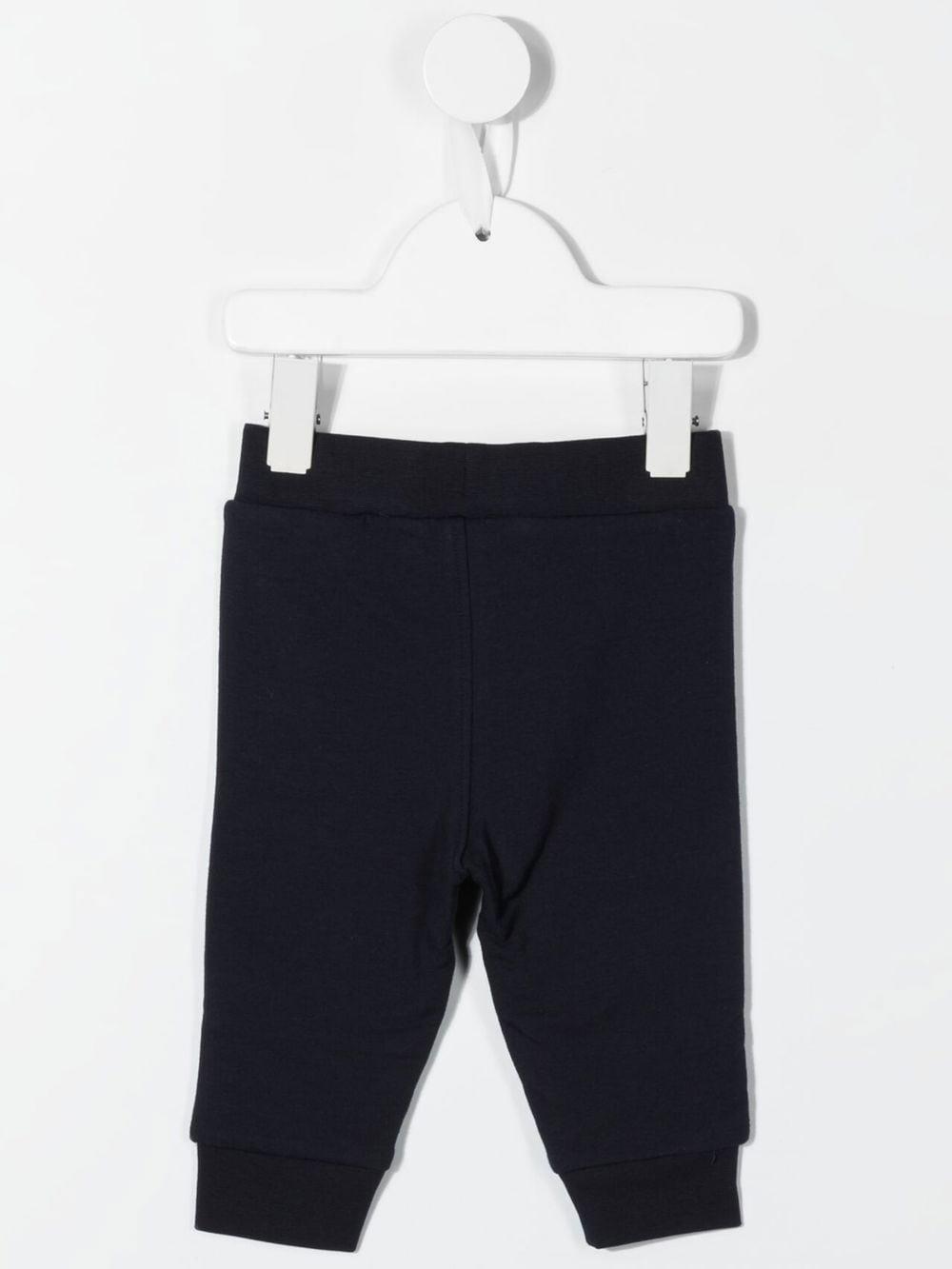 Shop Hugo Boss Trousers With Logo On The Ankle In Blu