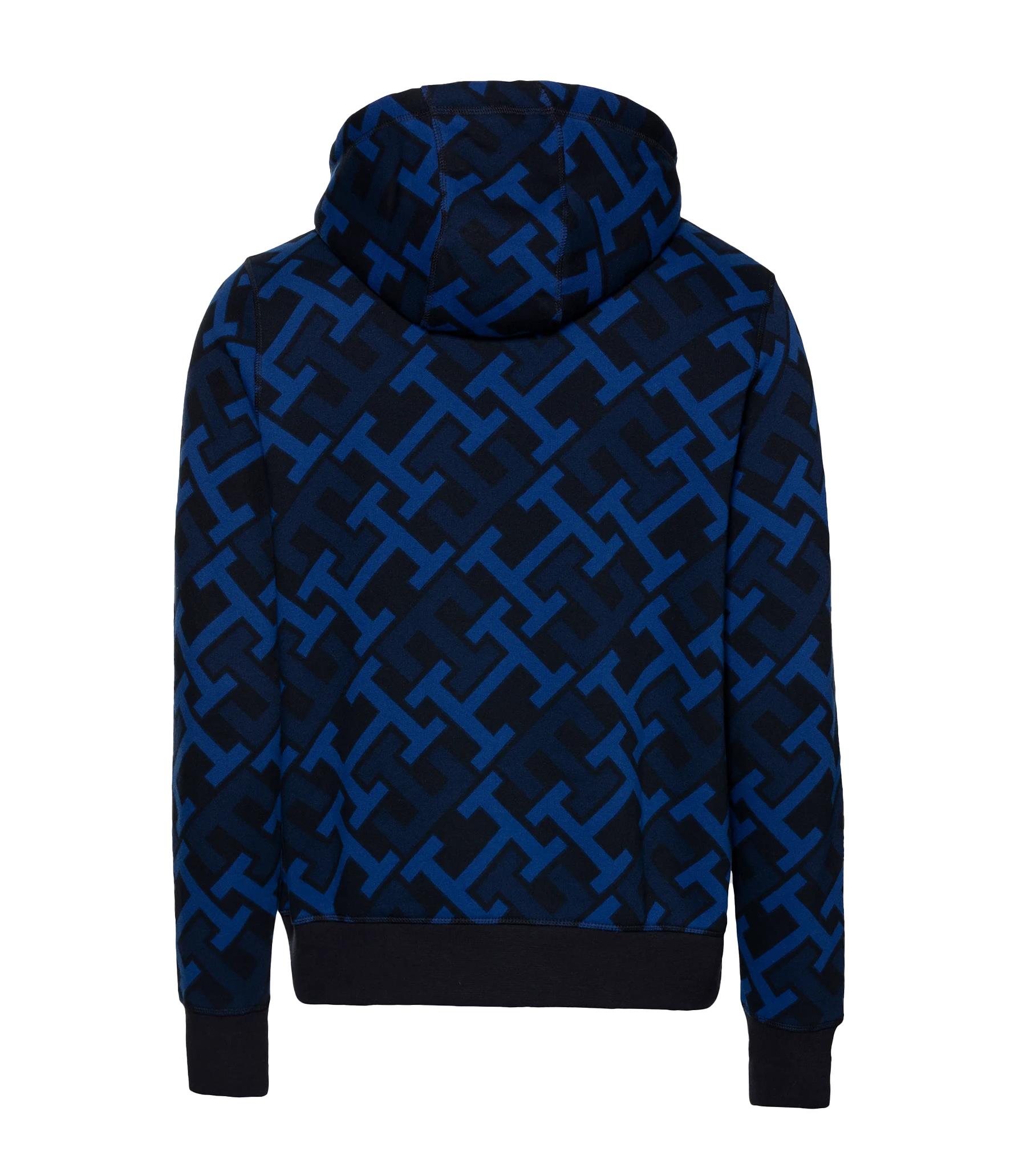 Tommy Hilfiger Junior Sweatshirt With Tone-on-tone Monogram In Blu