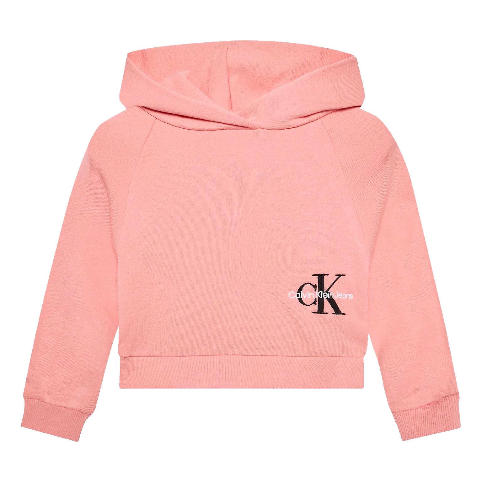 Calvin Klein Junior Kids' Sweatshirt With Side Logo In Rosa