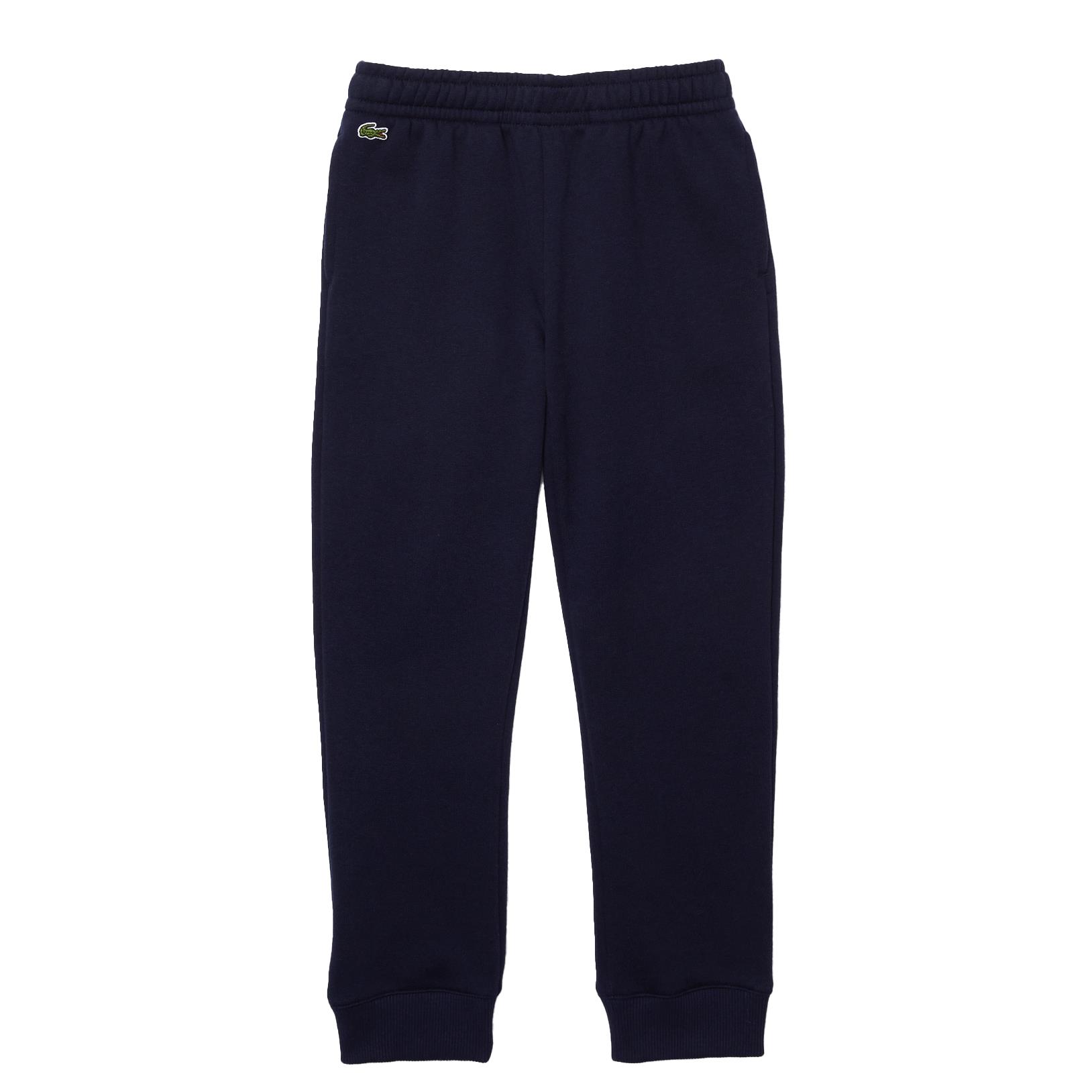 Lacoste Kids' Logo-patch Cotton Track Trousers In Blu