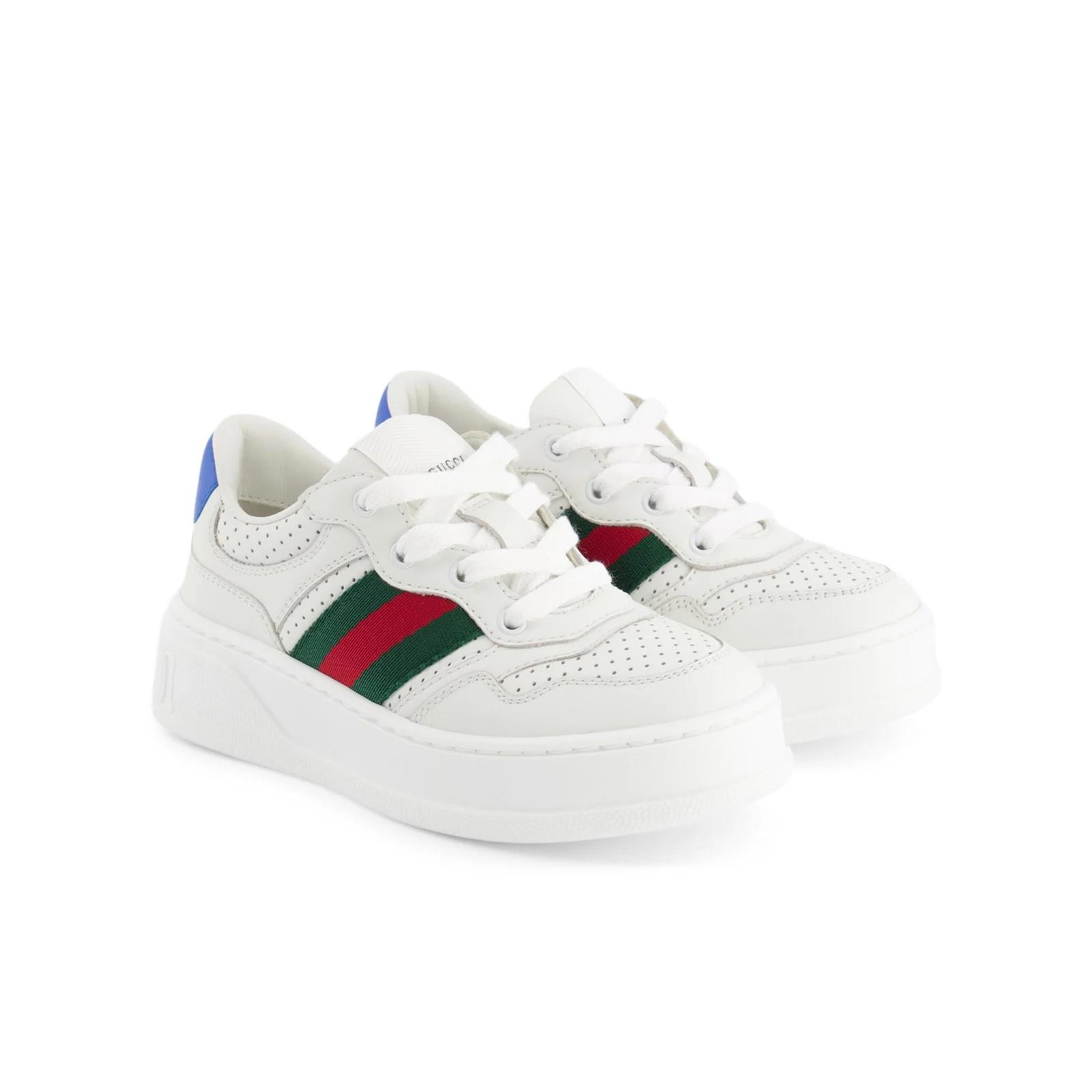 Gucci Sneakers With Web Detail In Bianco