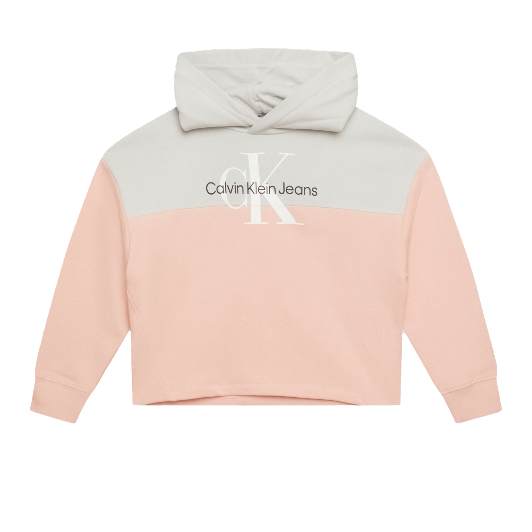 Calvin Klein Junior Kids' Cropped Sweatshirt With Hood In Rosa
