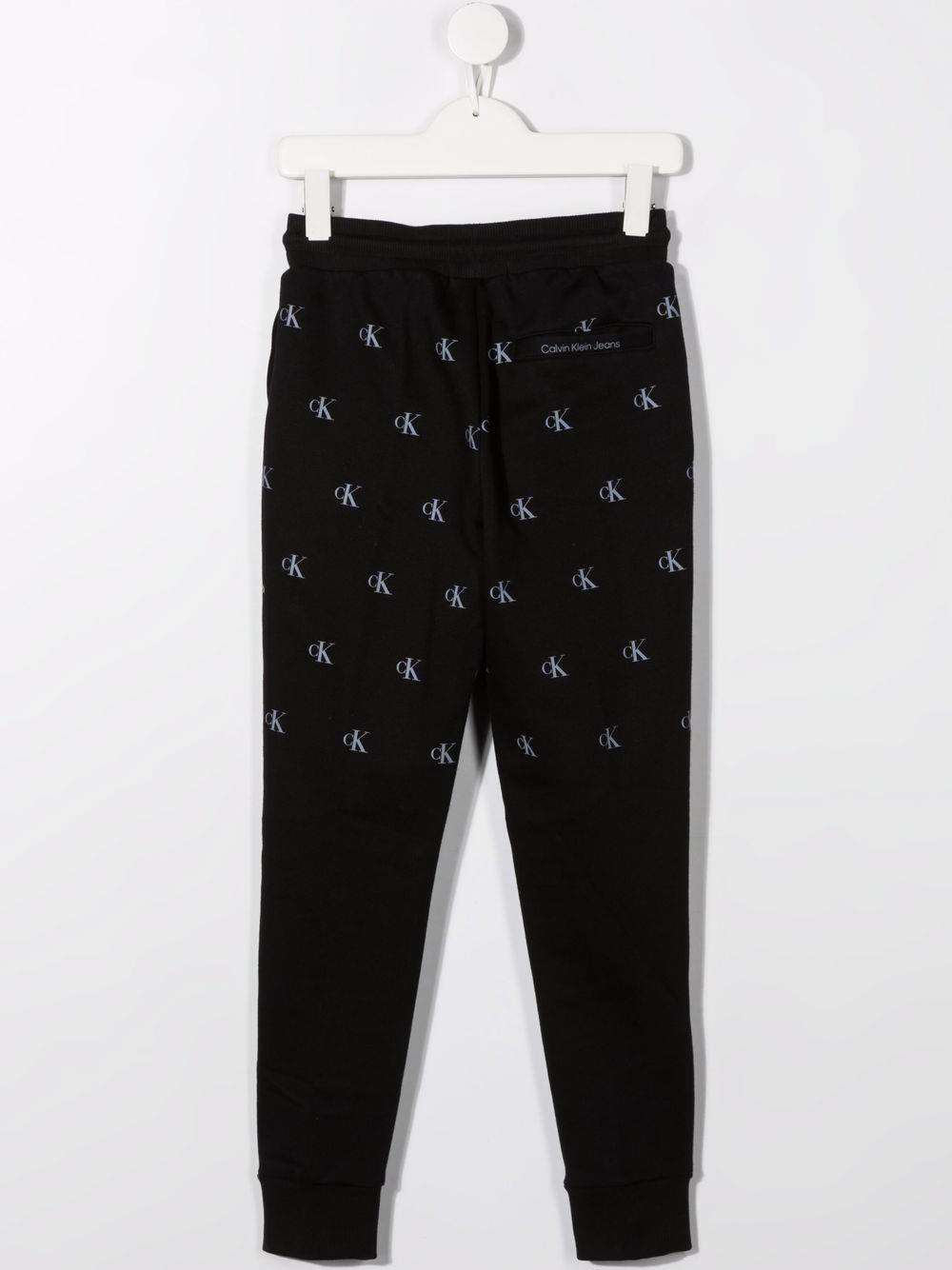 Shop Calvin Klein Junior Drawstring Trousers In Nero