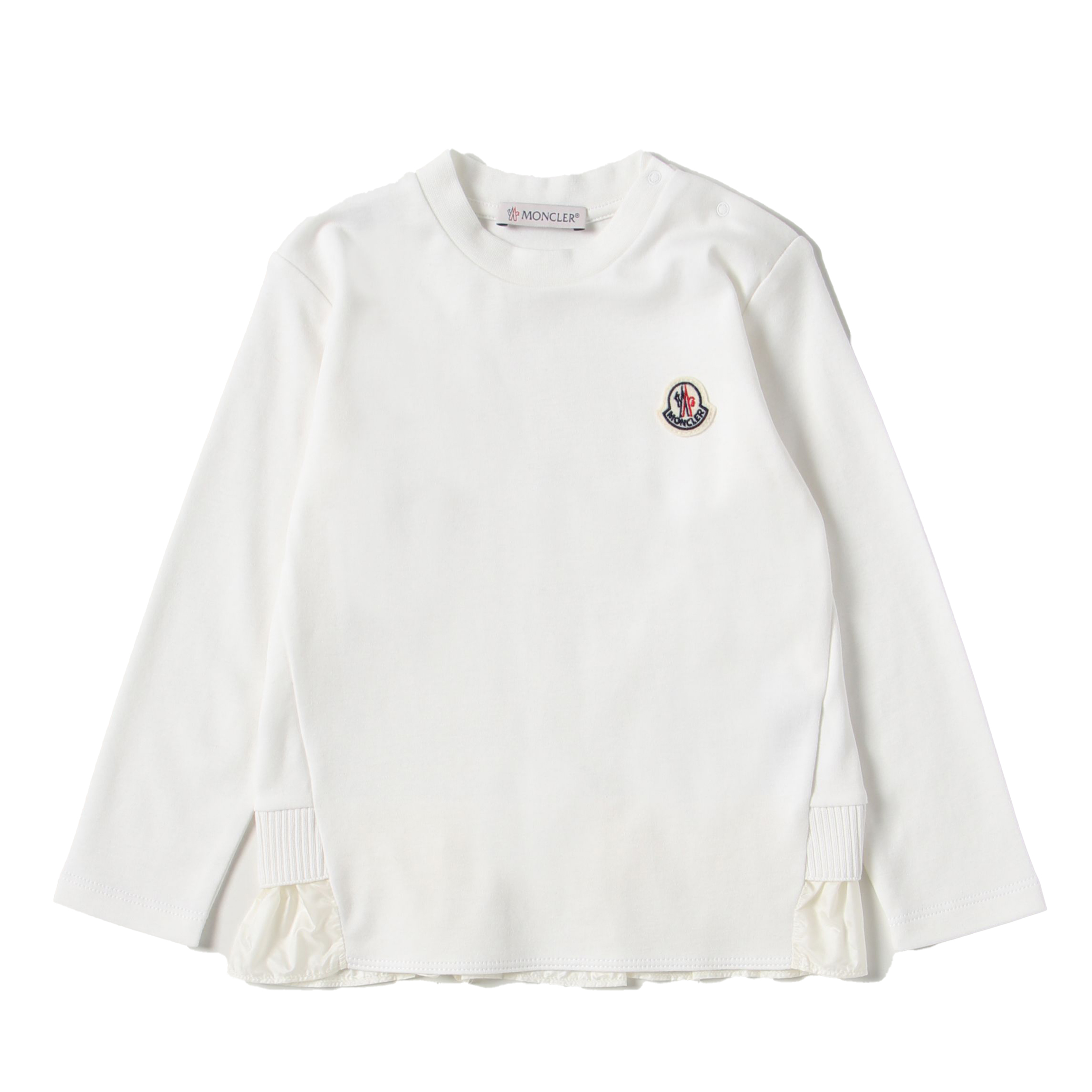 Moncler Babies' T-shirt With Ruffles In Bianco