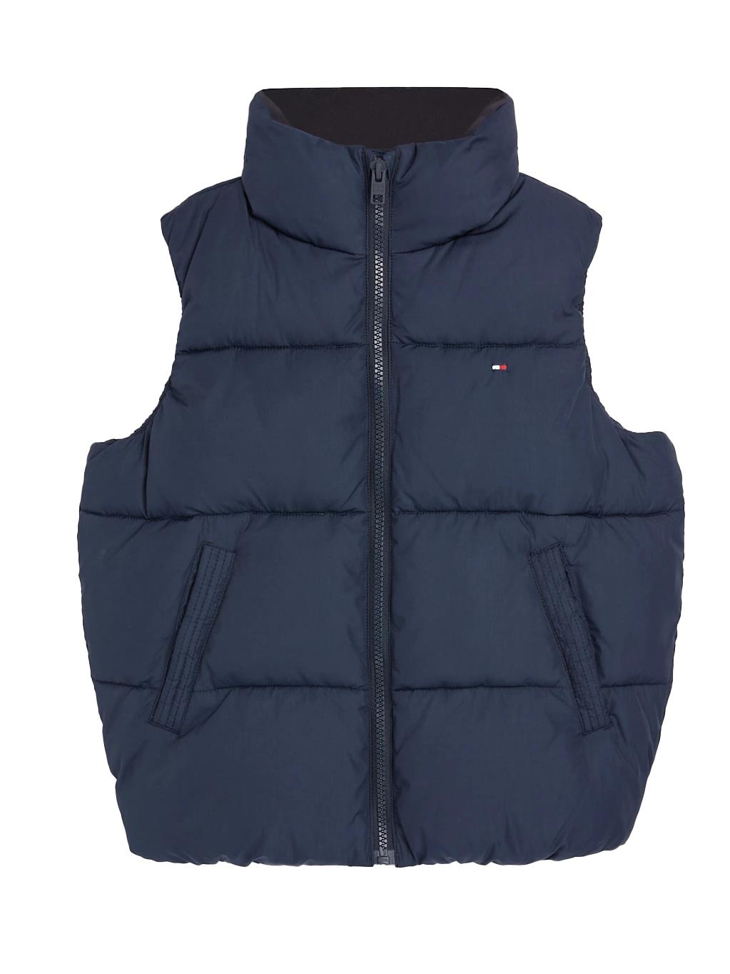 Tommy Hilfiger Junior Babies' Waterproof Sleeveless Jacket In Blu