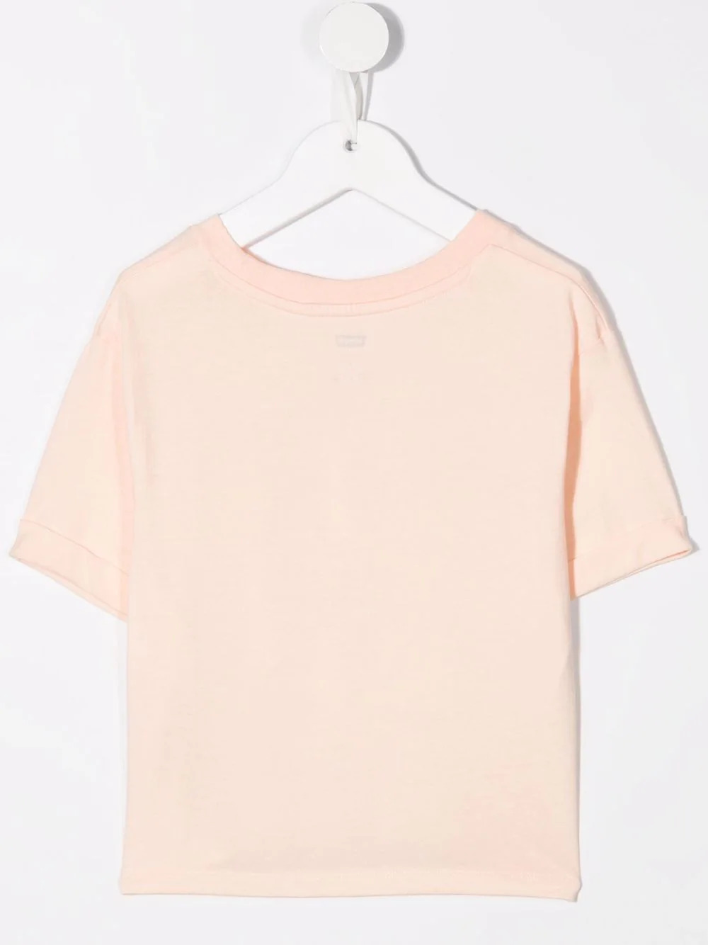 Shop Levi&#039;s Peach Pink Cropped T-shirt In Rosa