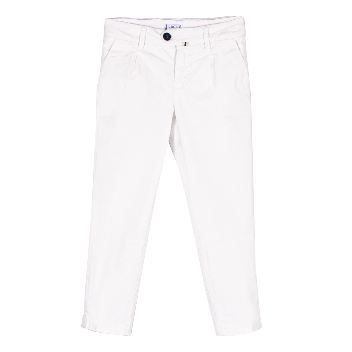Siola Kids' Pantaloni Bianchi Tinta Unita In Bianco
