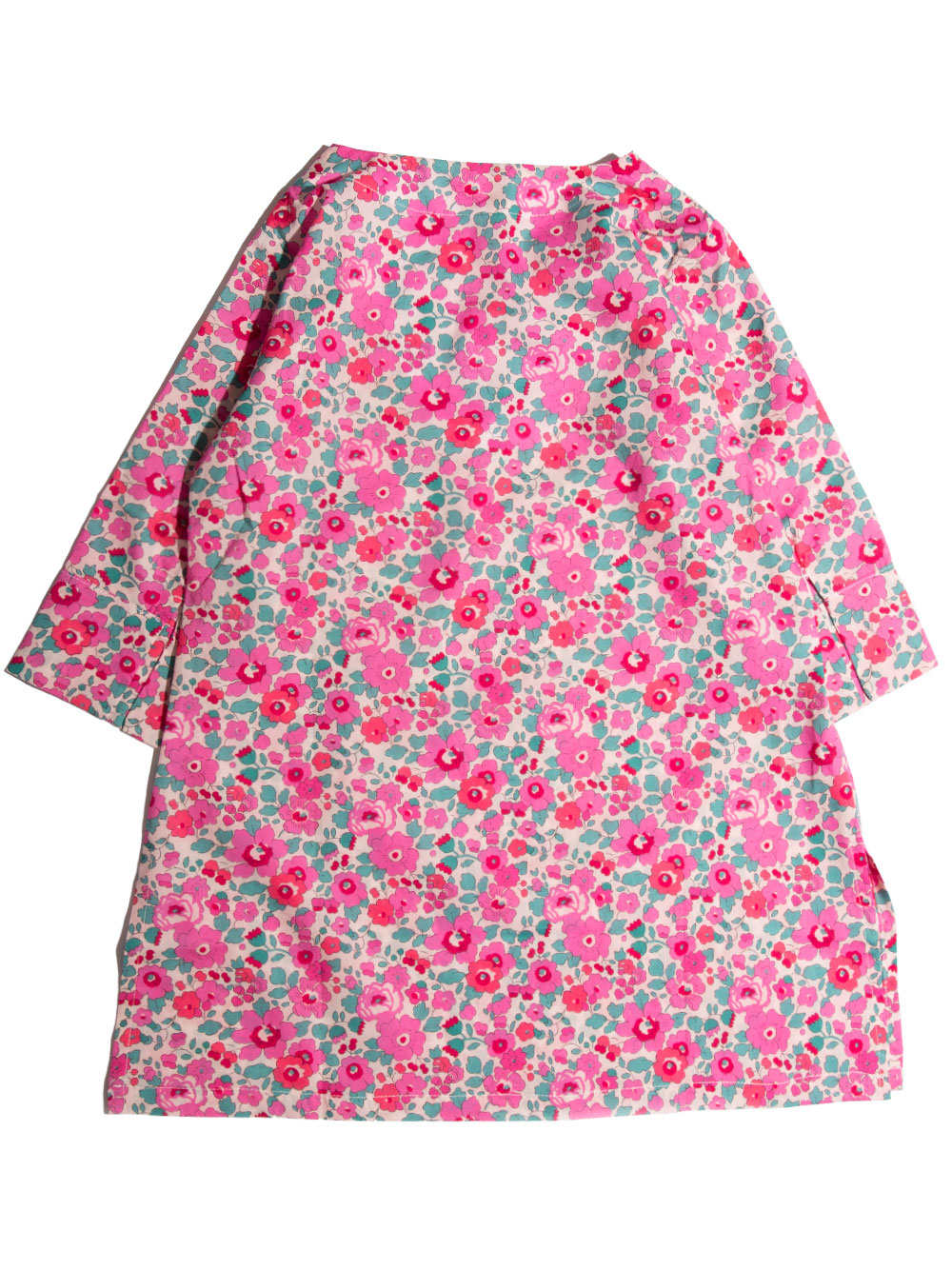 Shop Pesciolino Rosso Caftan With Pink Flowers In Rosa