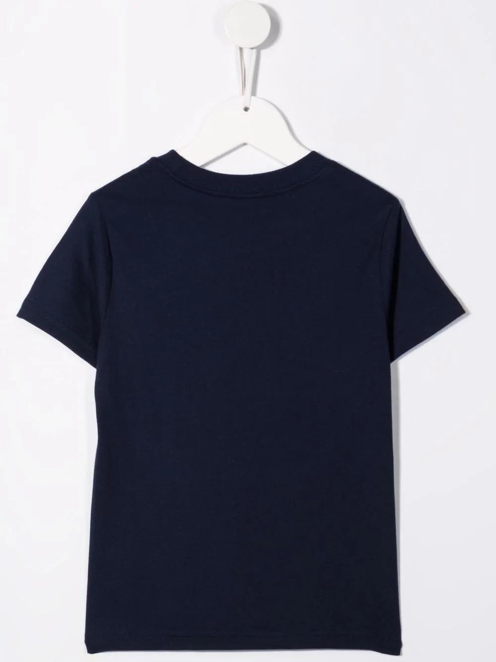 Shop Ralph Lauren Blue T-shirt With Red Logo