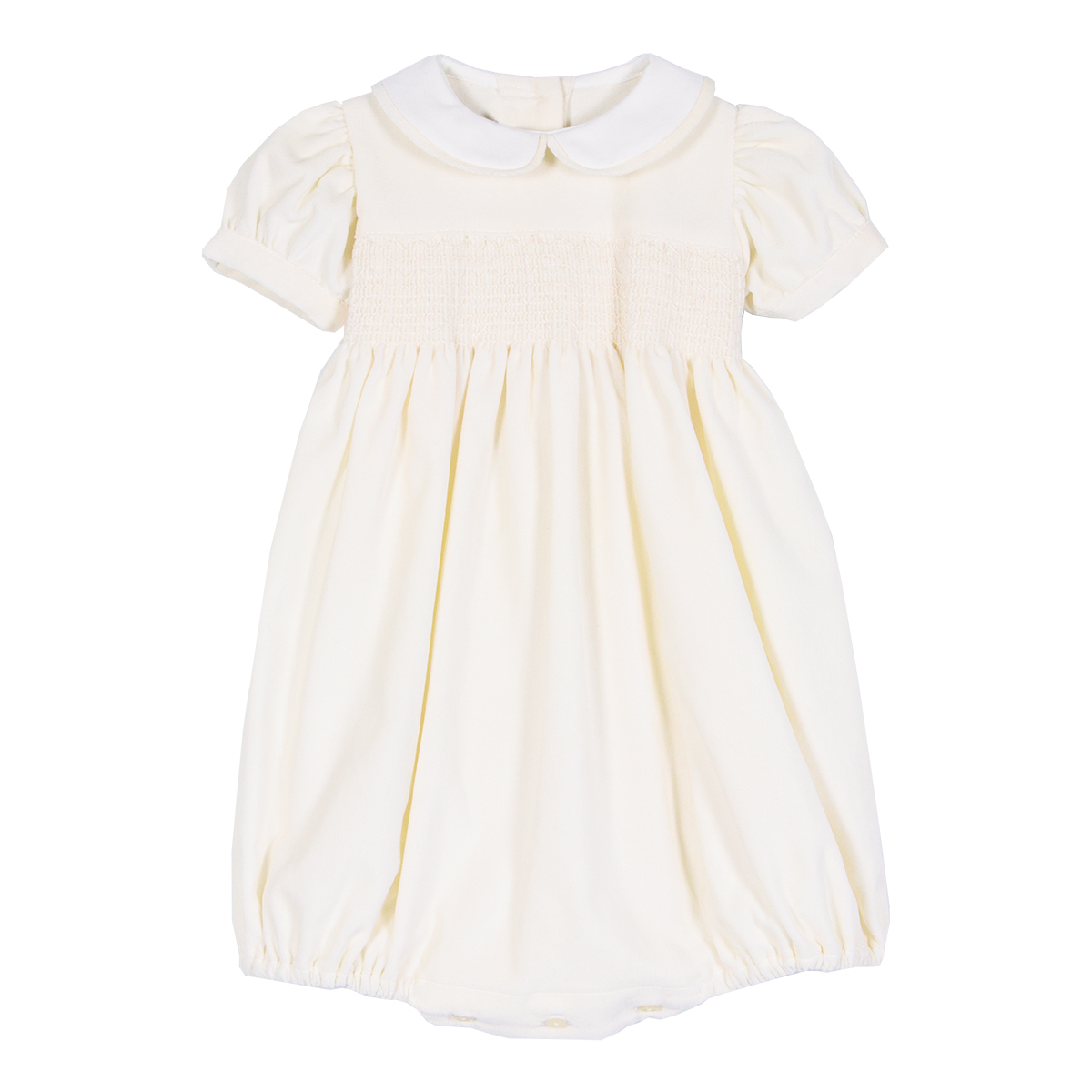 Siola Babies' Romper With Front Embroidery In Panna