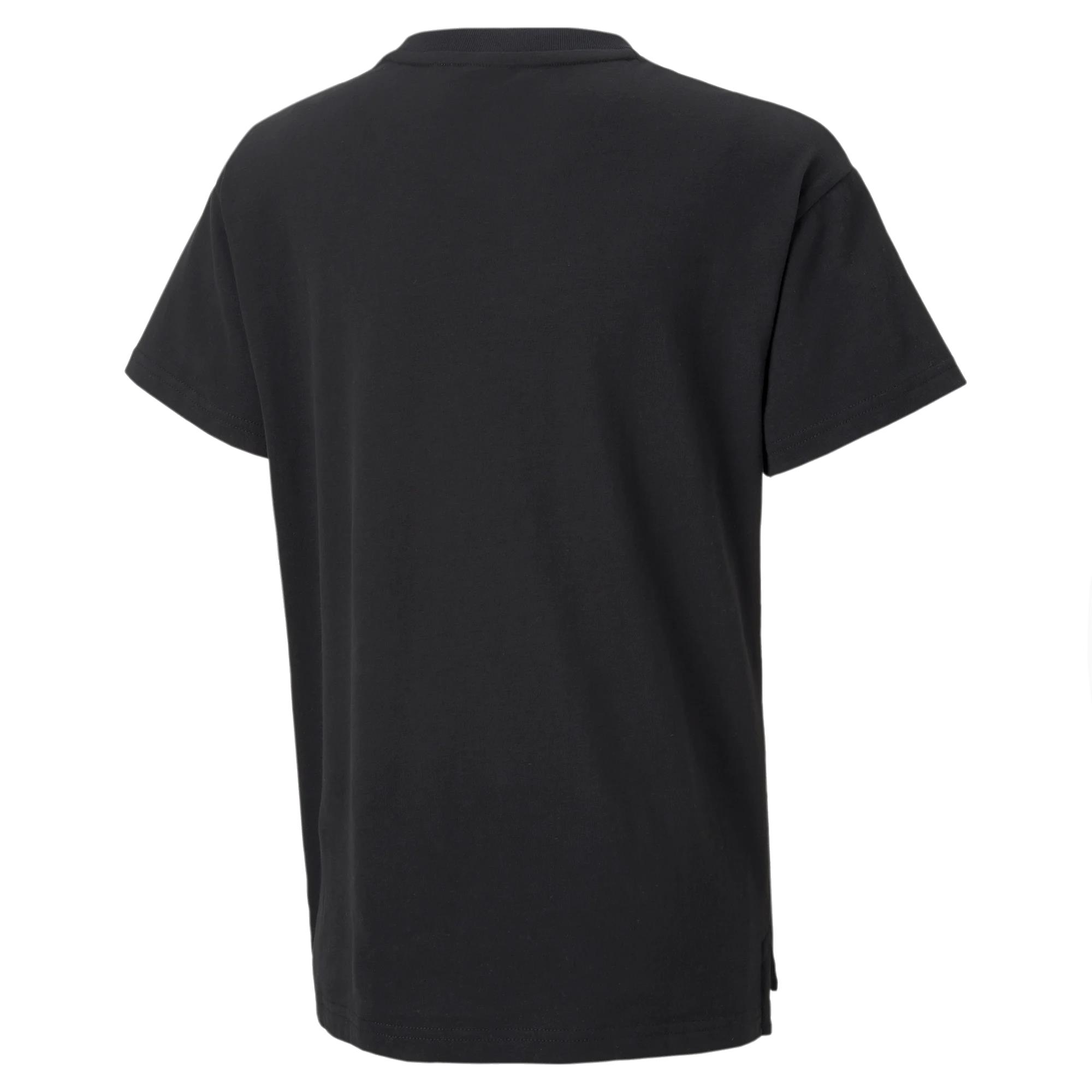 Shop Puma Black T-shirt With Grey Logo In Nero