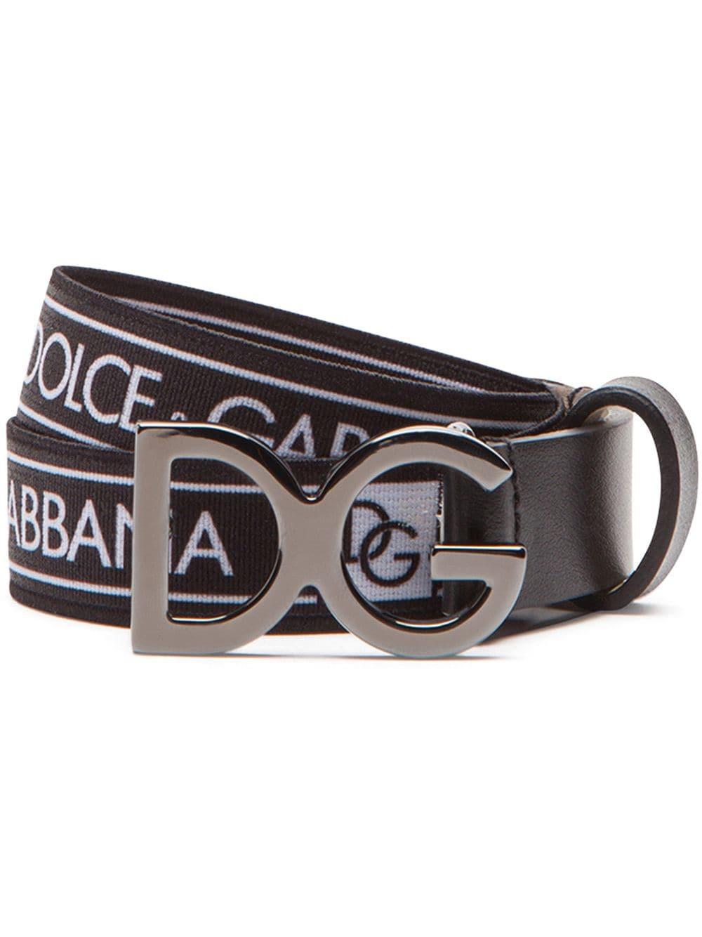 Shop Dolce & Gabbana Elastic Belt In Nero