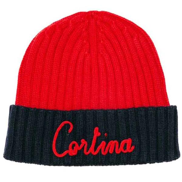 Mc 2 Saint Barth Wengen Hat With Cortina Writing In Rosso